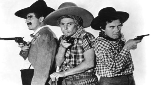 Image of the Marx Brothers as outlaws