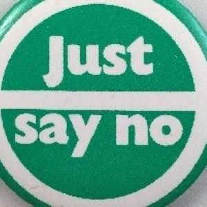 green can budge with the word just say no