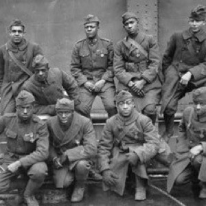 black and white picture of soldiers