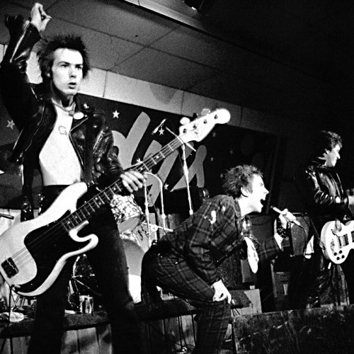 The Sex Pistols performing in San Antonio, TX on Jan 8, 1978.