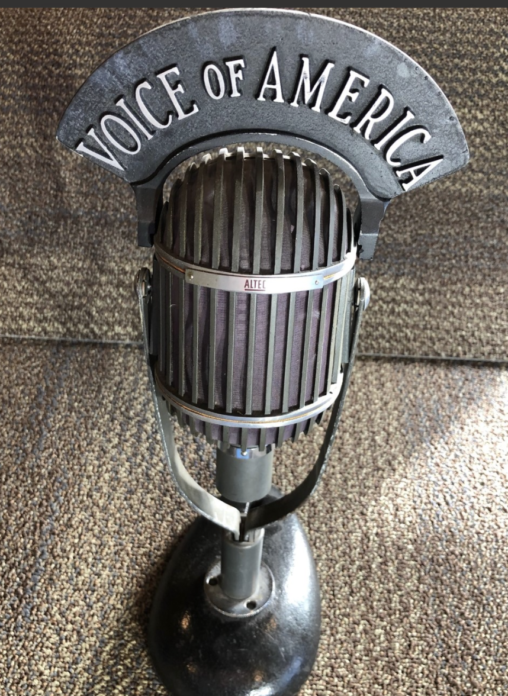 Voice of America microphone